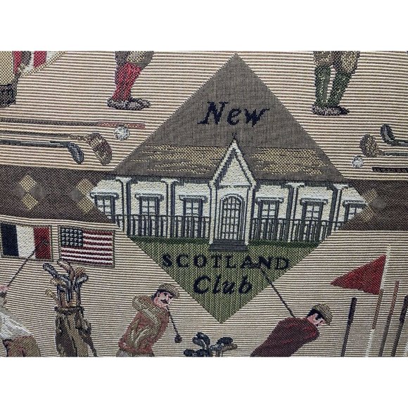 Vtg Golf Pillows decorative embroidered Eximious Of London New Scotland Club - Picture 4 of 11